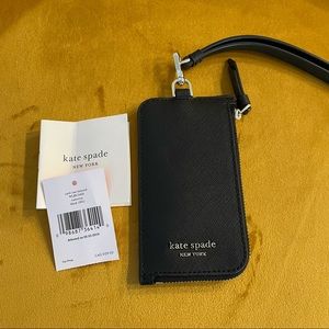 Kate Spade card holder lanyard in Black